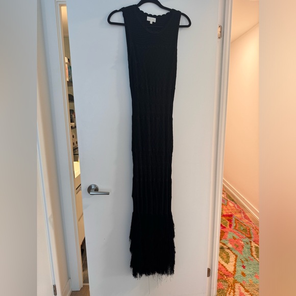 Torn By Ronny Kobo Fringe Black Dress - Picture 3 of 8